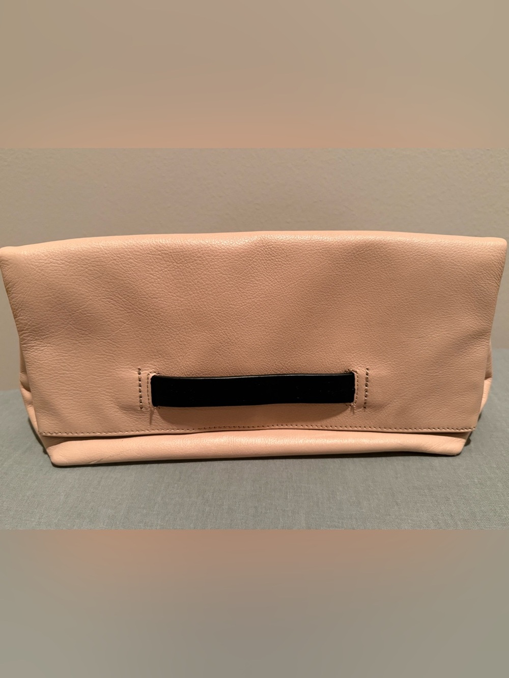 Banana Republic Rosy Blush Fold Over Leather Clutch